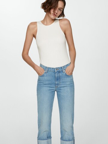 MANGO Top 'BALI' in White