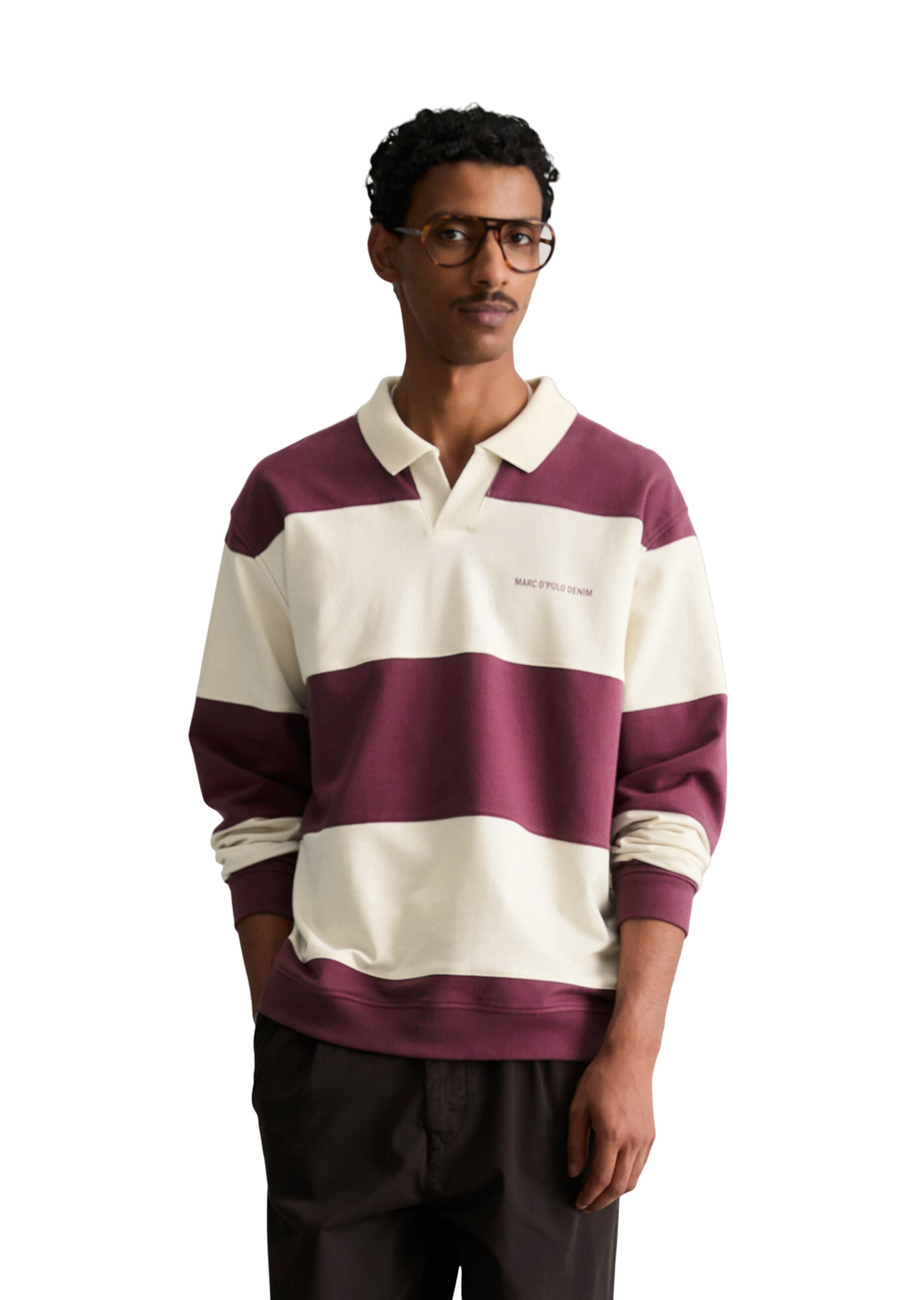 Marc O'Polo DENIM Sweatshirt in Lila: Vorderseite