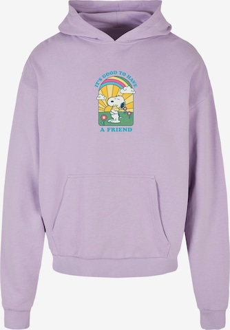 Merchcode Sweatshirt 'Peanuts - It's Good To Have A Friend' in Lila: predná strana