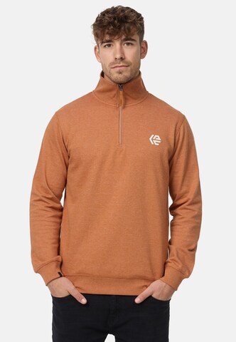 INDICODE JEANS Sweatshirt ' Caspar ' in Braun: Vorderseite