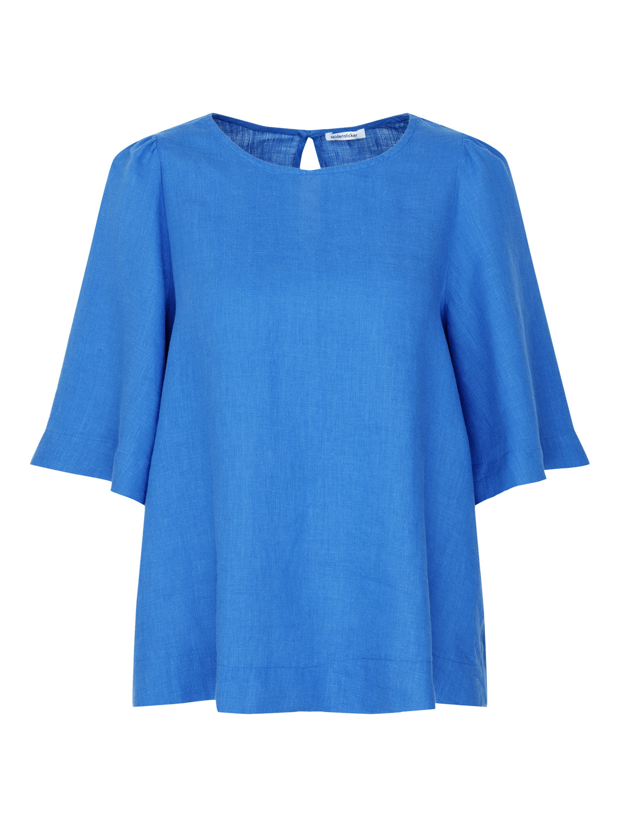 Chemisier ' Schwarze Rose ' SEIDENSTICKER en bleu : devant