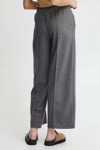 ICHI Wide leg Pants 'Kate' in Grey