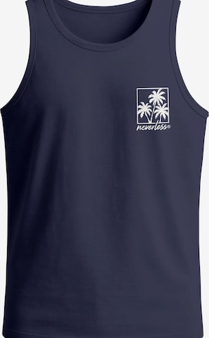 Neverless Shirt 'Logo Palmen' in Blau: Vorderseite