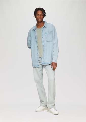 QS Regular fit Overhemd in Blauw