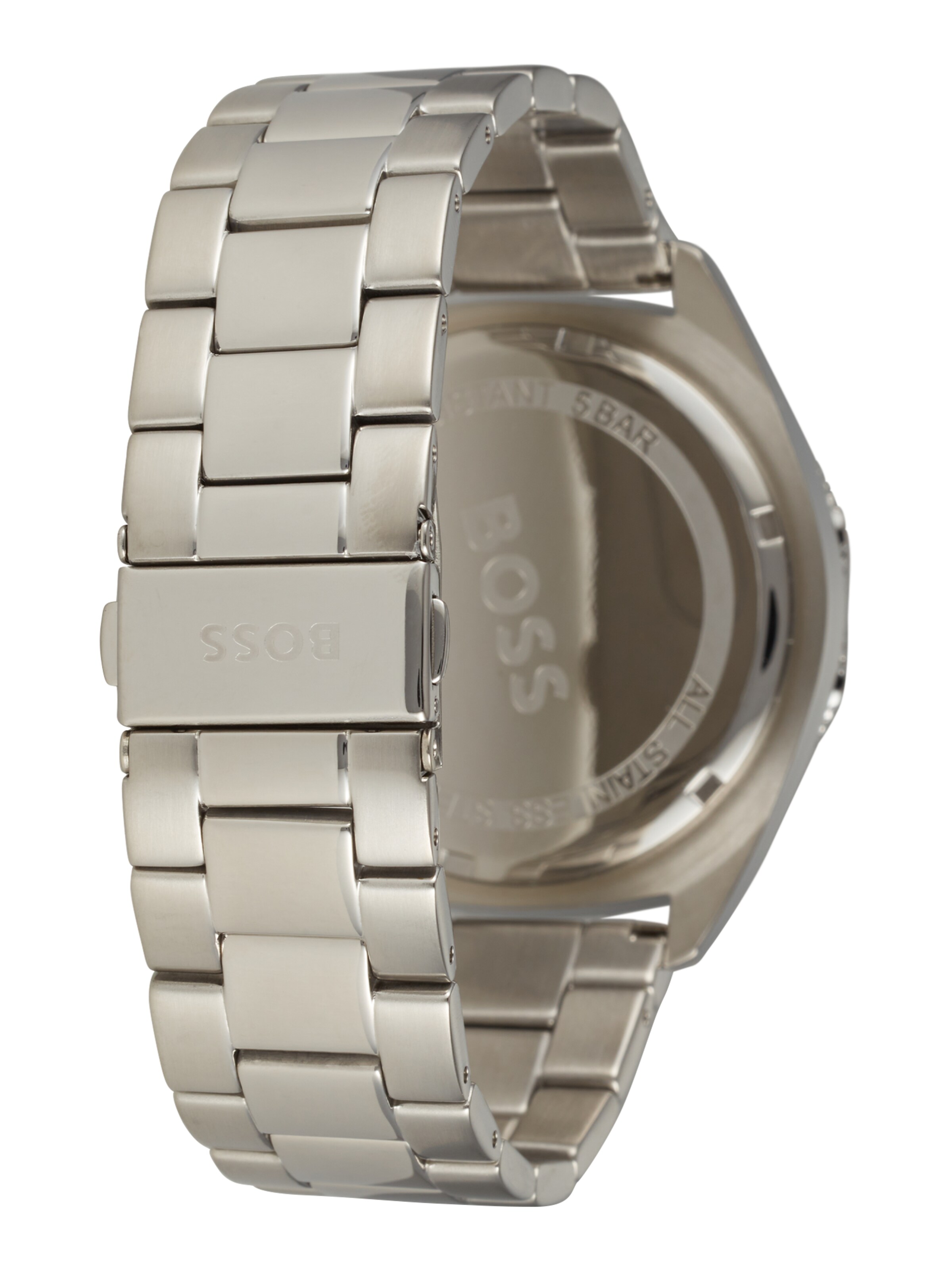 Ceas analogic de la BOSS pe argintiu