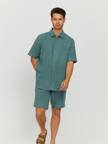 mazine Regular fit Button Up Shirt ' Leland Linen Shirt ' in Green