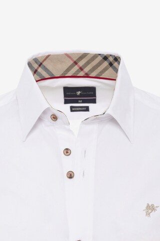 DENIM CULTURE Regular fit Button Up Shirt 'FEDERICO' in White