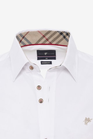 DENIM CULTURE - Ajuste regular Camisa 'FEDERICO' en blanco