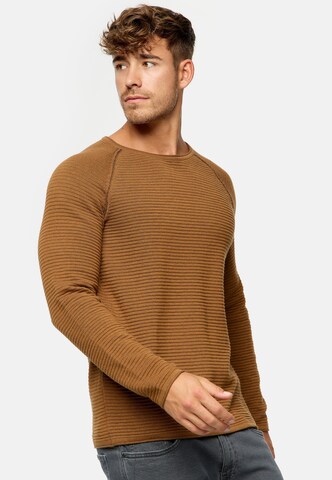 INDICODE JEANS Sweater 'Camilo' in Brown