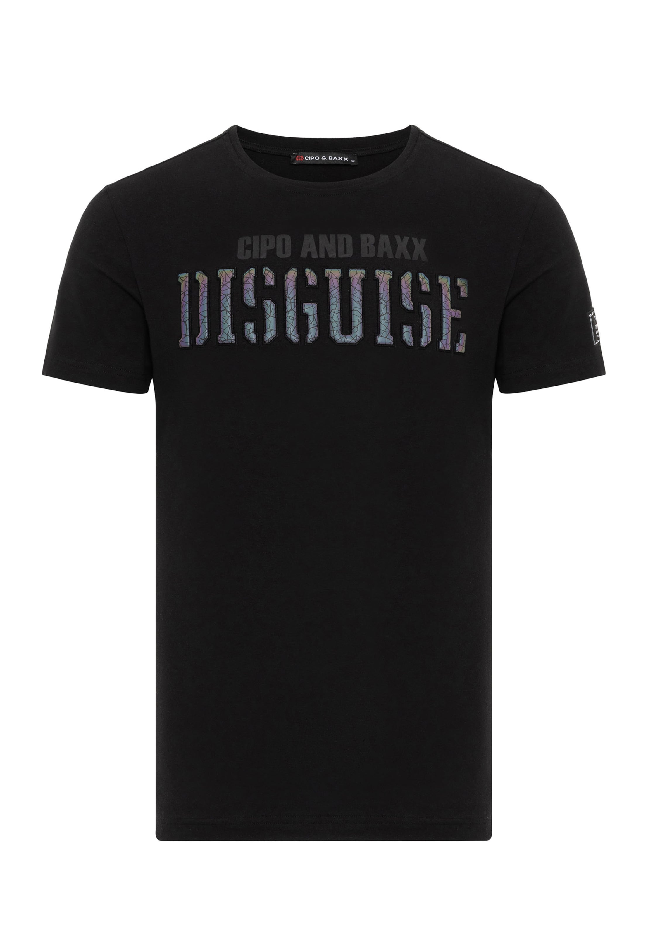 T-Shirt CIPO & BAXX en noir : devant