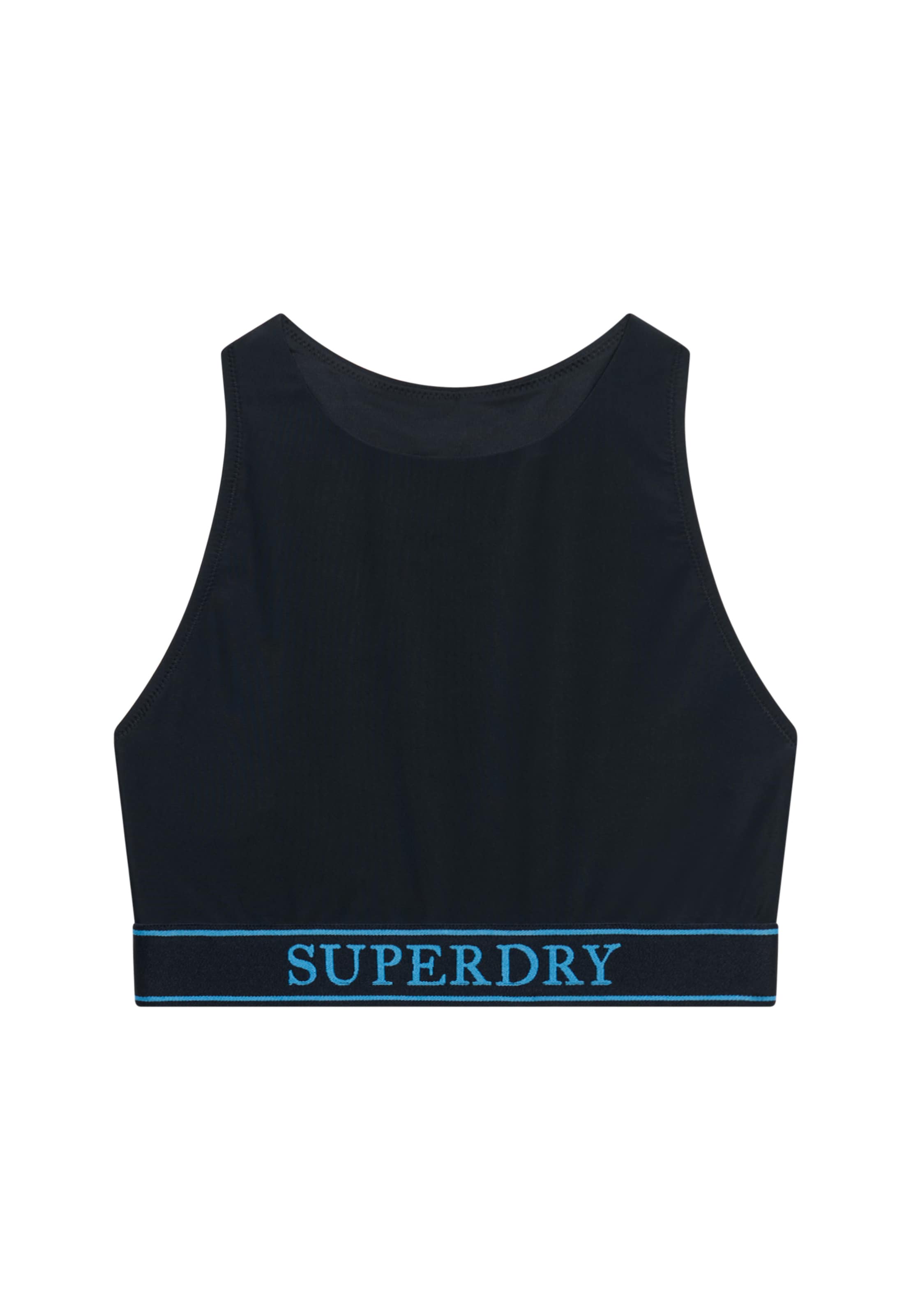 Superdry & Co High neck Bikinitop in Blauw: voorkant