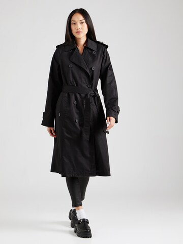 Soccx Between-Seasons Coat in Black: front