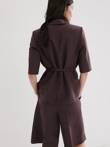 MANGO Loose fit Pleated Pants 'ARGELIA' in Purple