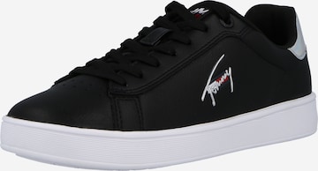 Sneaker low 'Iridescent' de la Tommy Jeans pe negru: față
