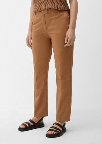 Regular Pantalon à plis s.Oliver BLACK LABEL en marron