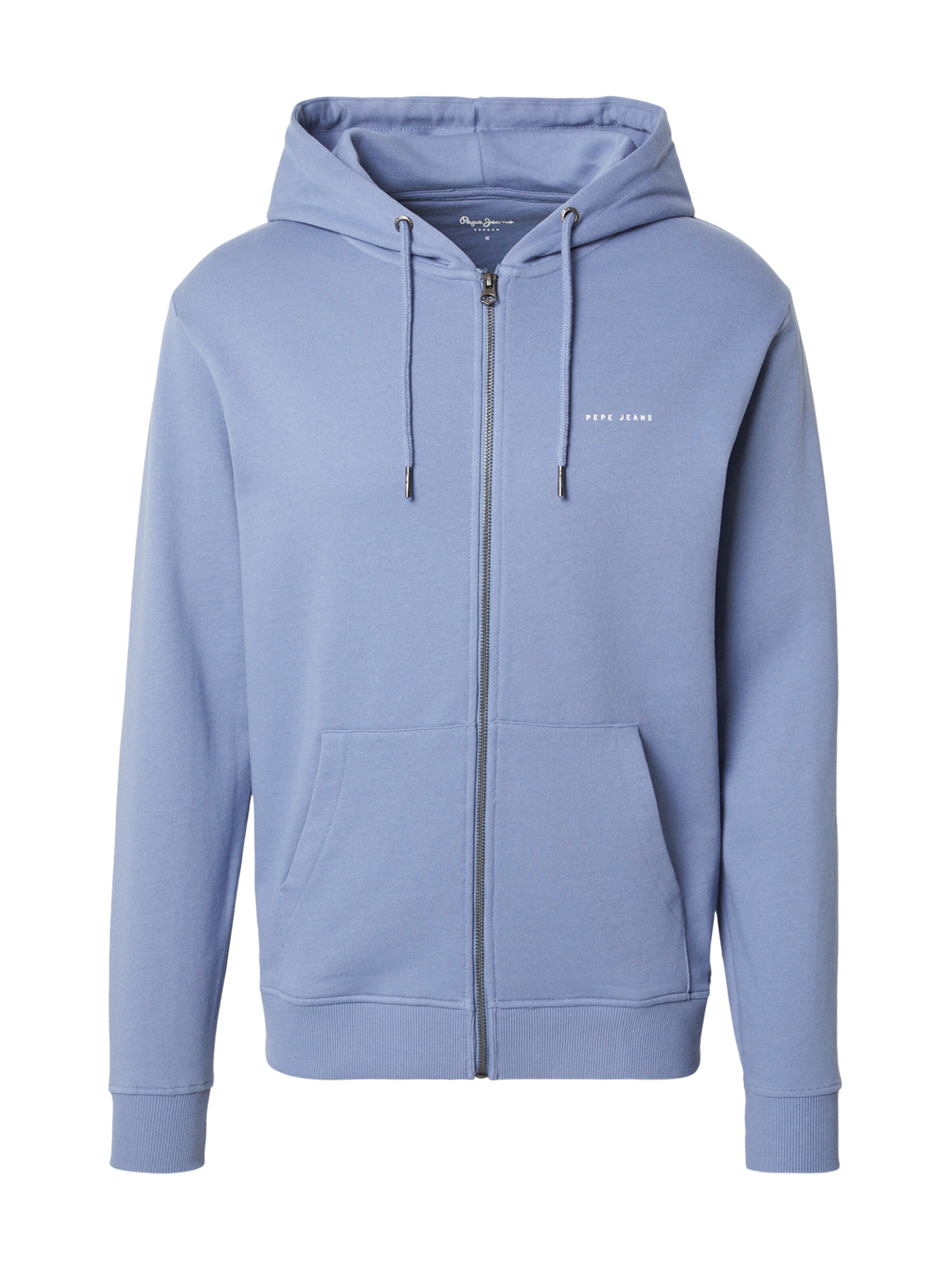 Pepe Jeans Zip-Up Hoodie in Dusty blue / White, Item view