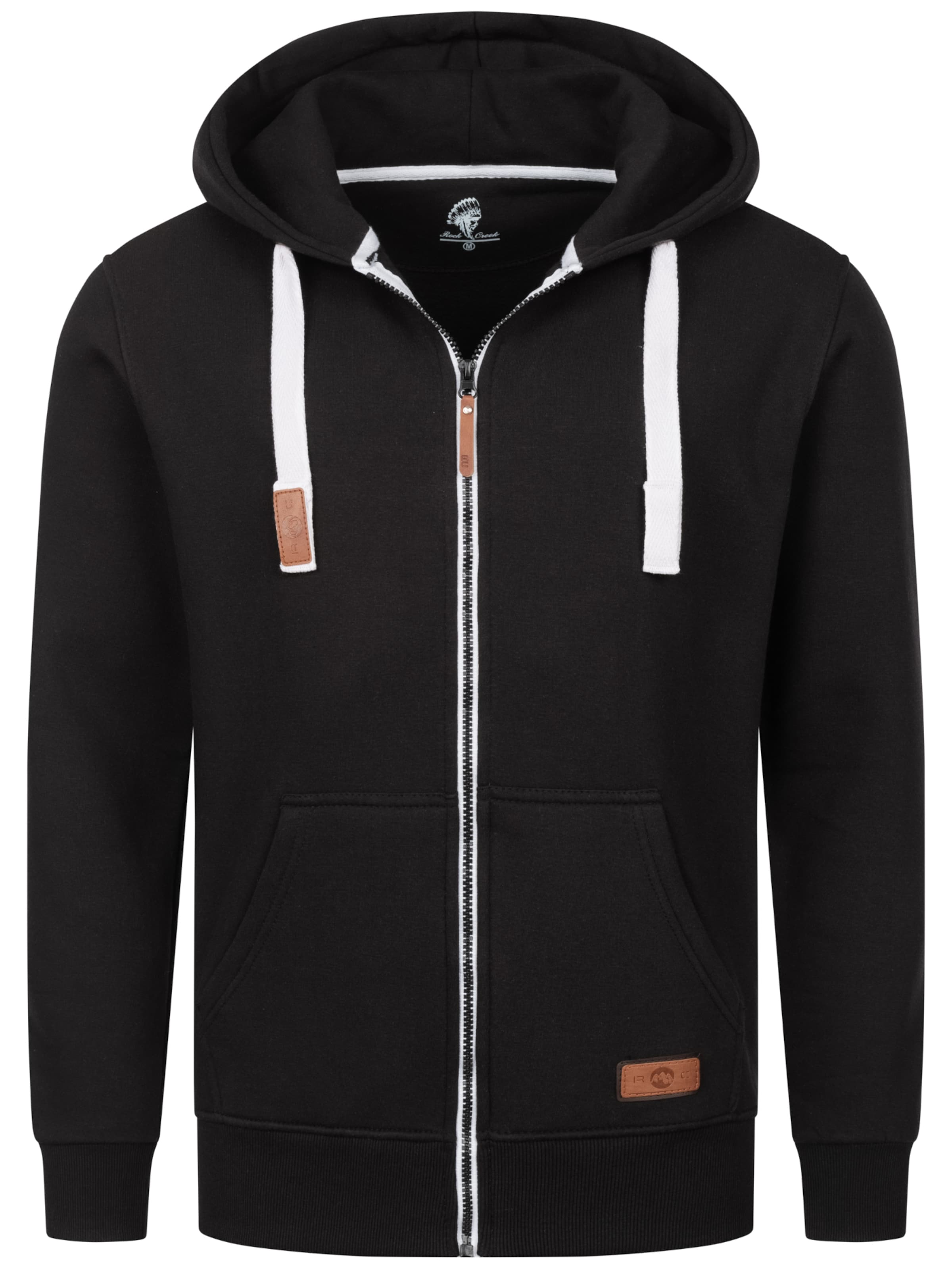 Rock Creek Sweatjacke in Schwarz: Vorderseite