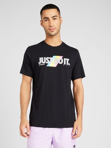 T-Shirt Nike Sportswear en noir : devant