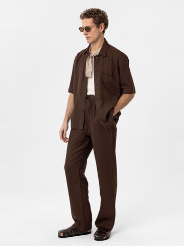 Antioch Comfort fit Button Up Shirt 'Jonas' in Brown