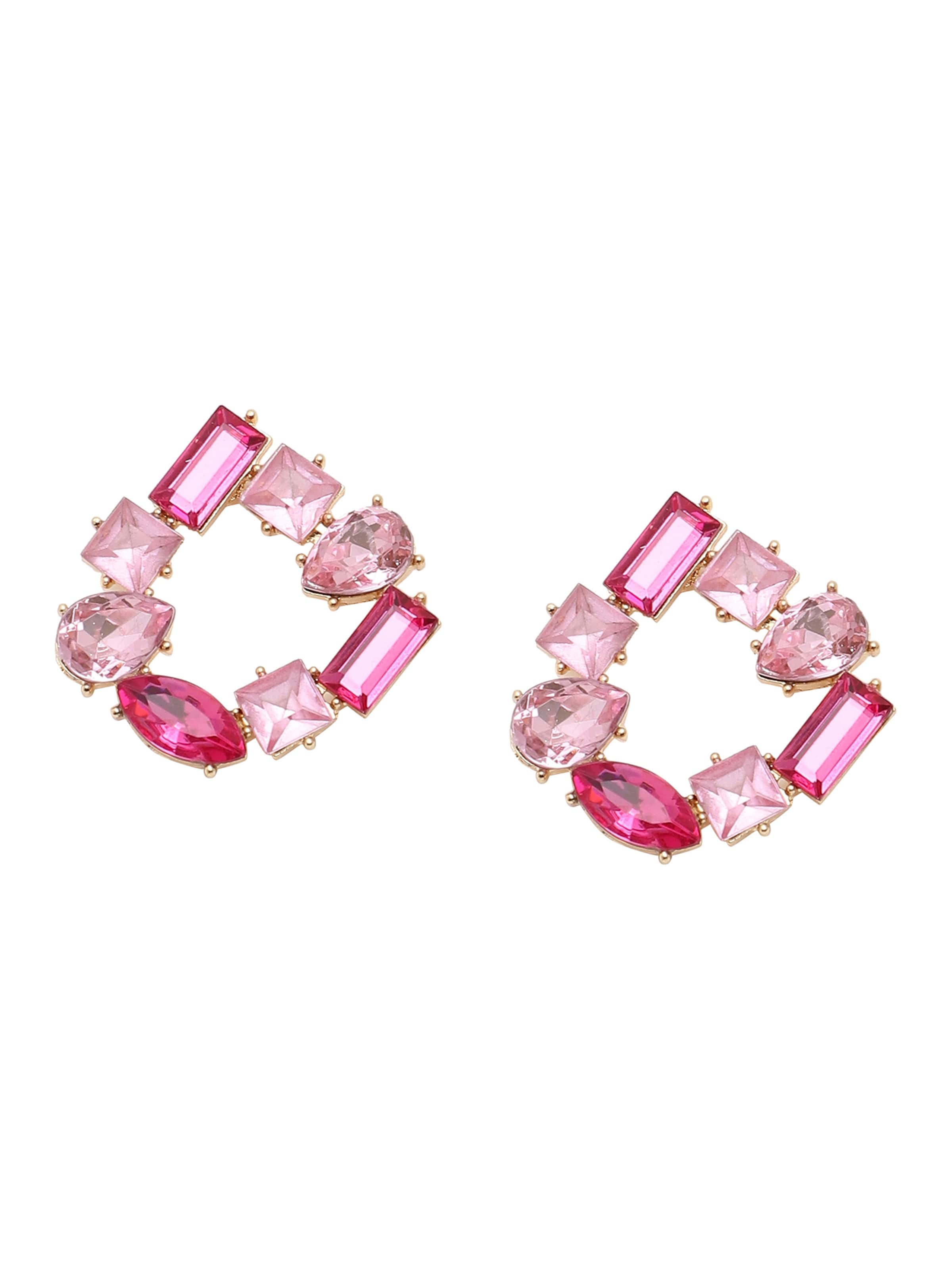 SOHI Серьги 'Dviti' в Ярко-розовый: спереди