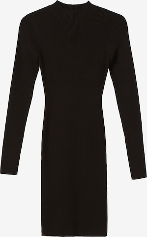 Bershka Knit dress in Black: front