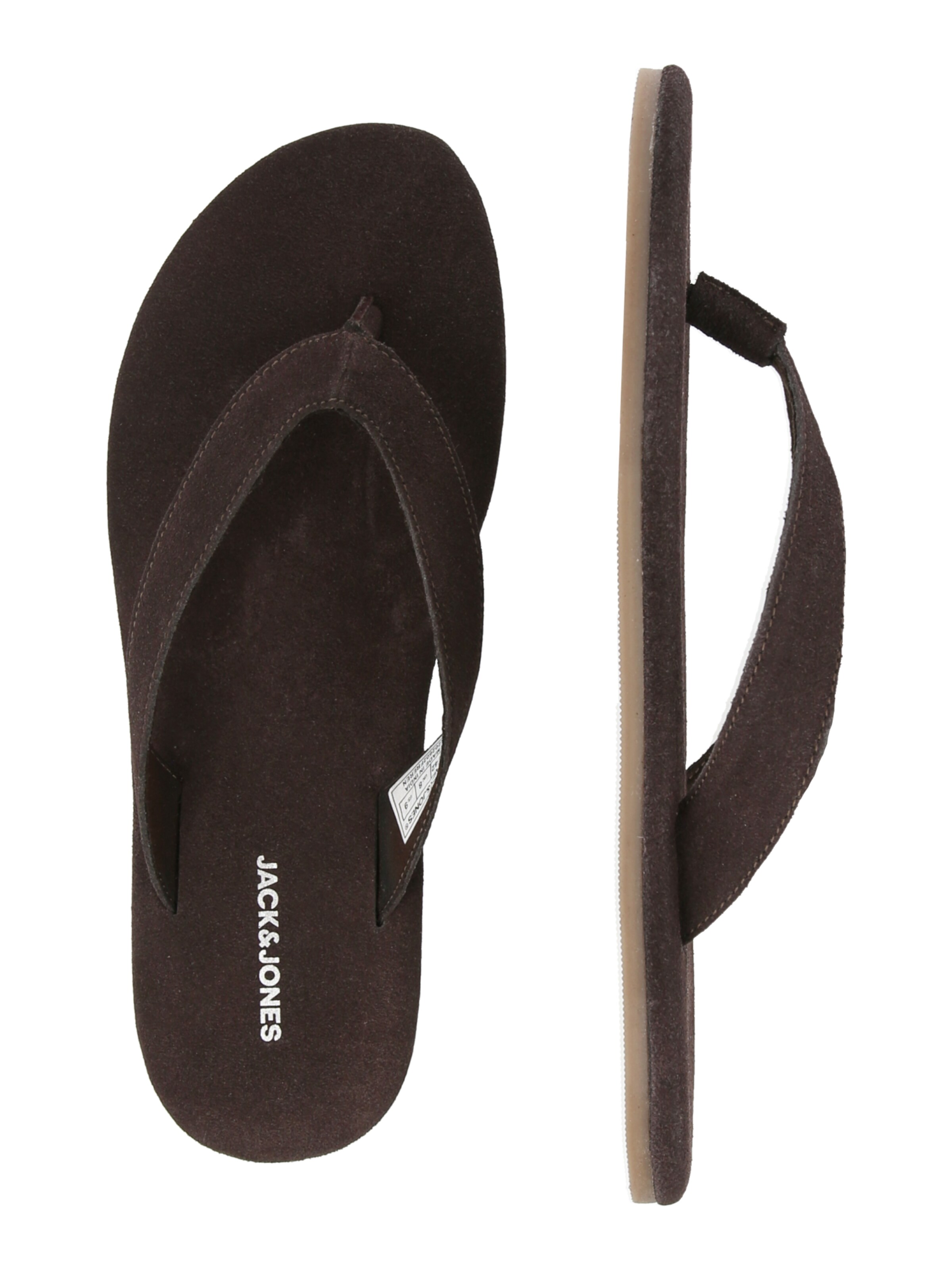 JACK & JONES T-Bar Sandals in Brown