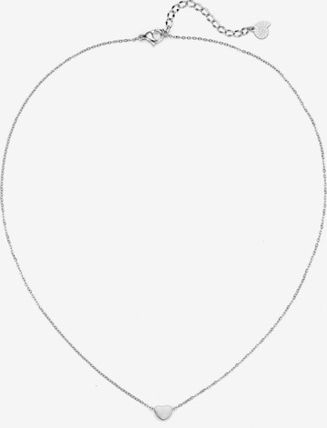 Hey Happiness Necklace 'Herz' in Silver: front