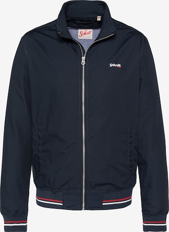 Veste mi-saison Schott NYC en bleu : devant