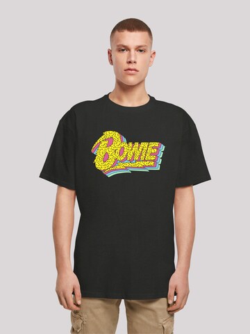 F4NT4STIC Shirt 'David Bowie' in Zwart: voorkant