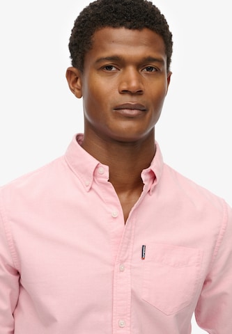 Superdry Regular fit Overhemd 'Essentials' in Oranje
