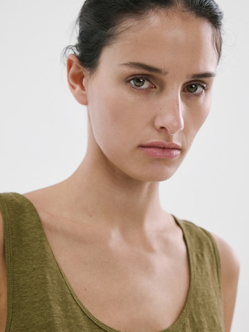 MANGO Top 'LIN' | zelena barva