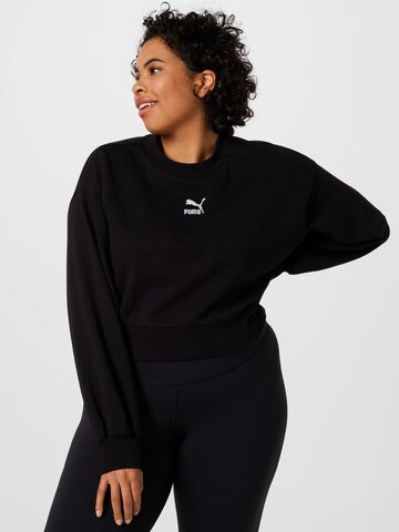 PUMA Sweatshirt in Zwart: voorkant