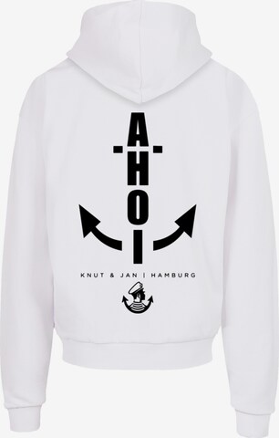 F4NT4STIC Sweatshirt 'Ahoi Anker Knut & Jan Hamburg' in Weiß