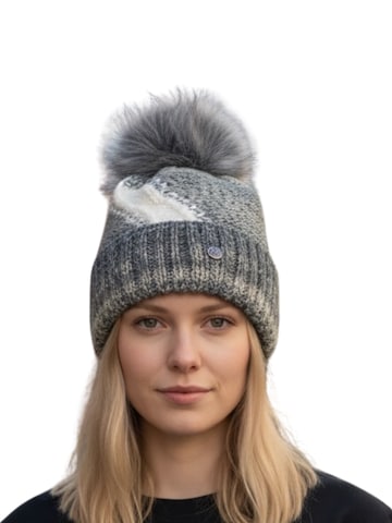 Kumixi Mütze 'Bommelmütze' in Grau