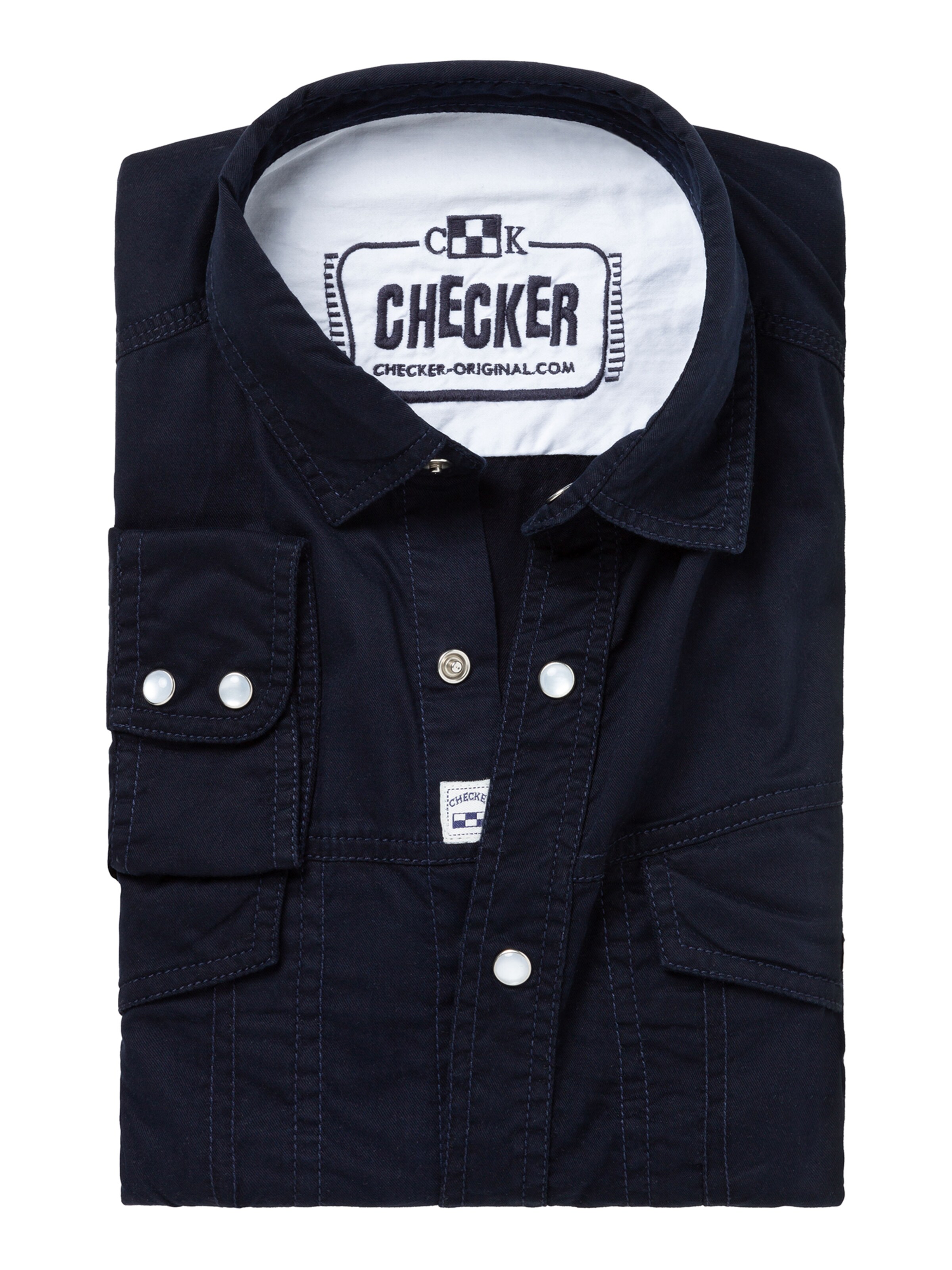 Checker - Ajuste regular Camisa ' Dynasty Denim ' en azul