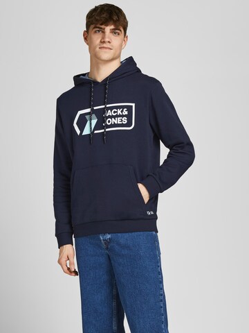 Sweat-shirt 'LOGAN' JACK & JONES en bleu : devant