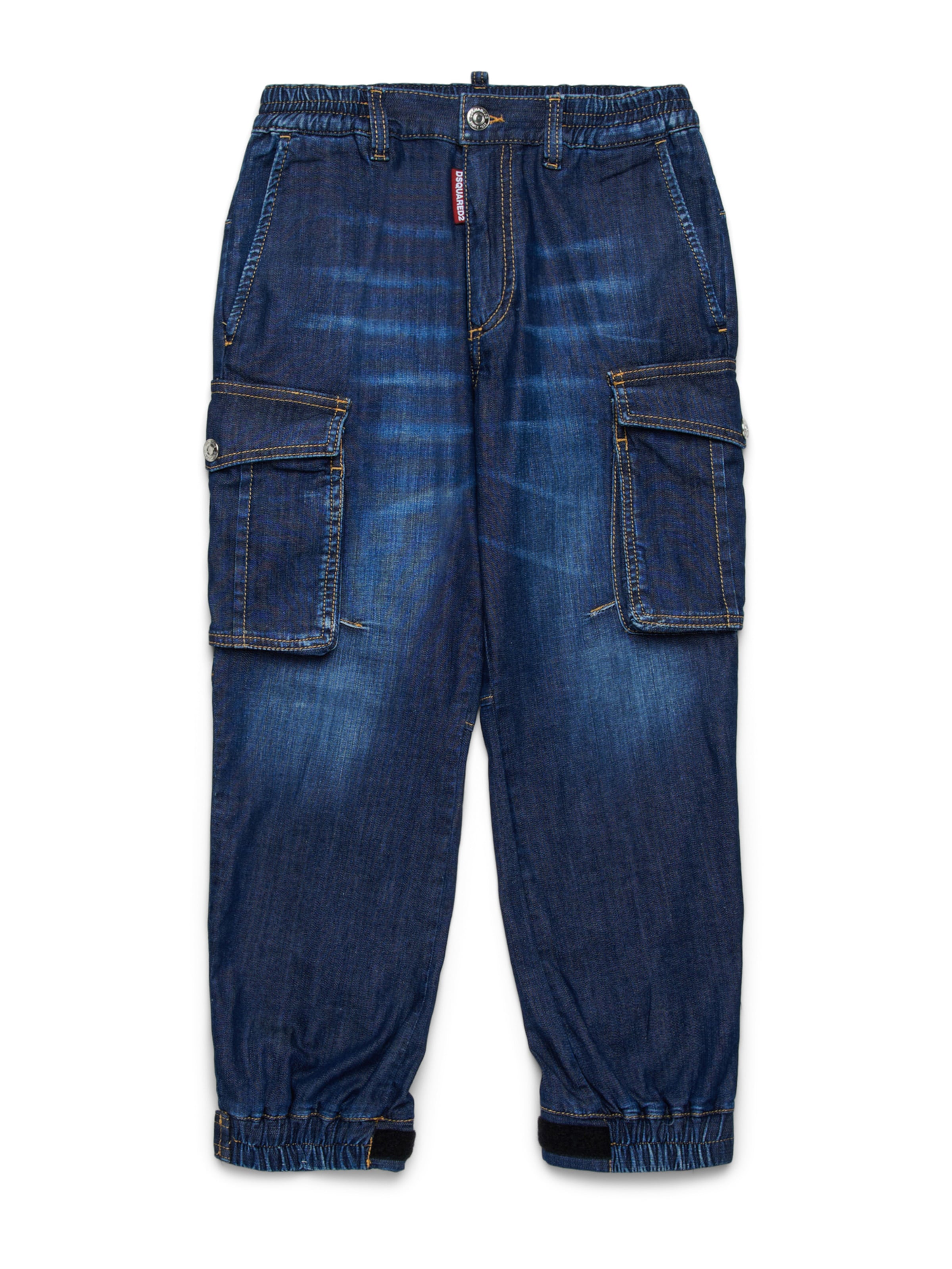 DSQUARED2 Alt kitsenev Teksapüksid, värv sinine: eest vaates