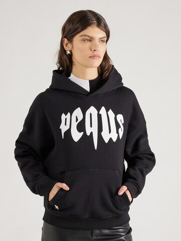 Pequs Sweatshirt in Zwart: voorkant