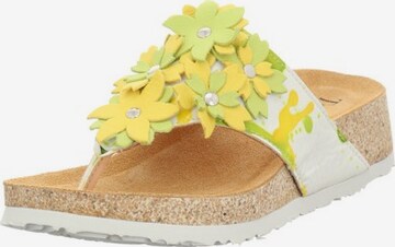 THINK! T-Bar Sandals in Yellow: front