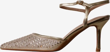 Escarpins 'Pumps mit Absatz von R and BE' Super Mode en or : devant