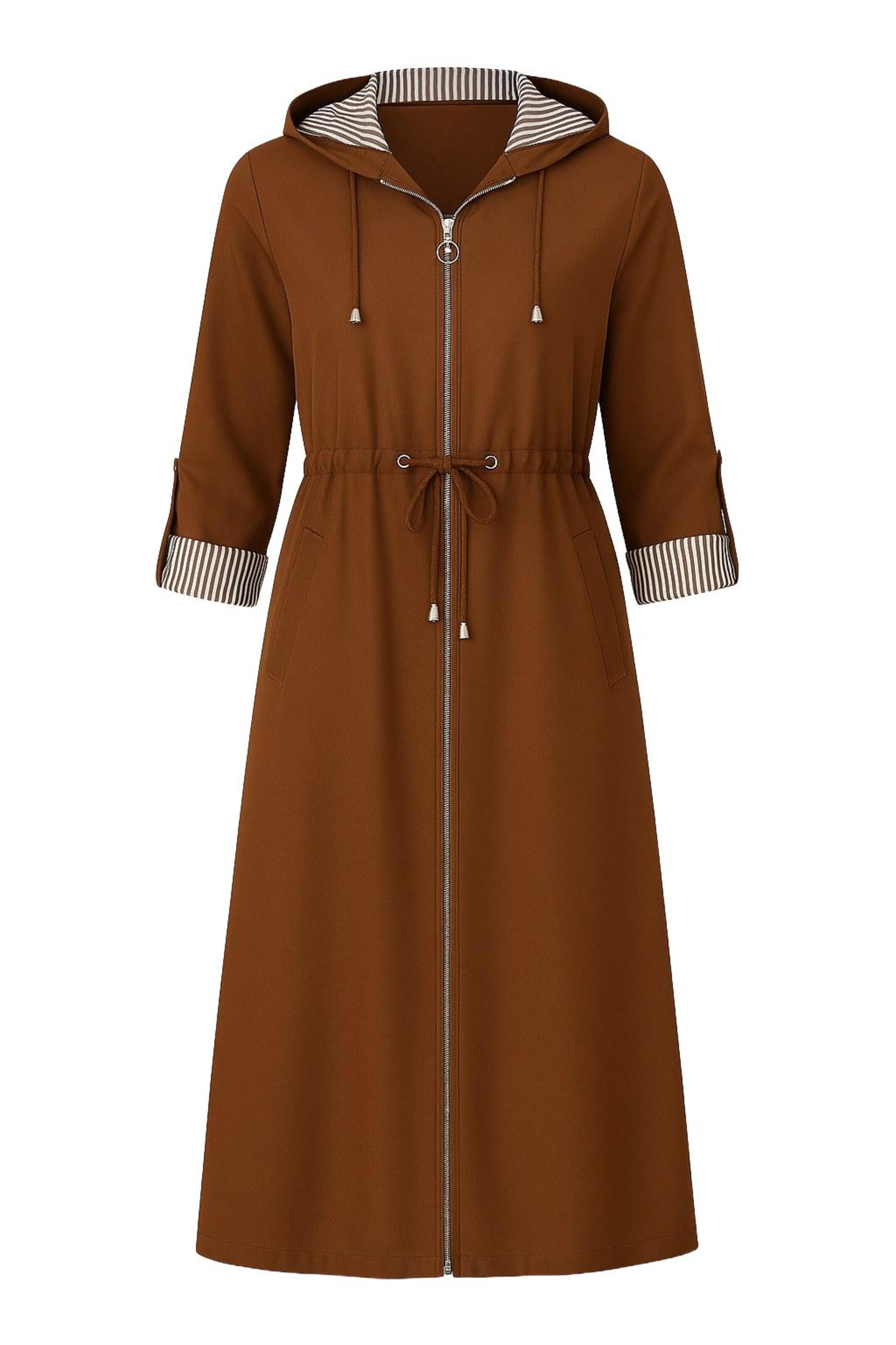 MODAMIHRAM Tussenmantel in Bruin: voorkant