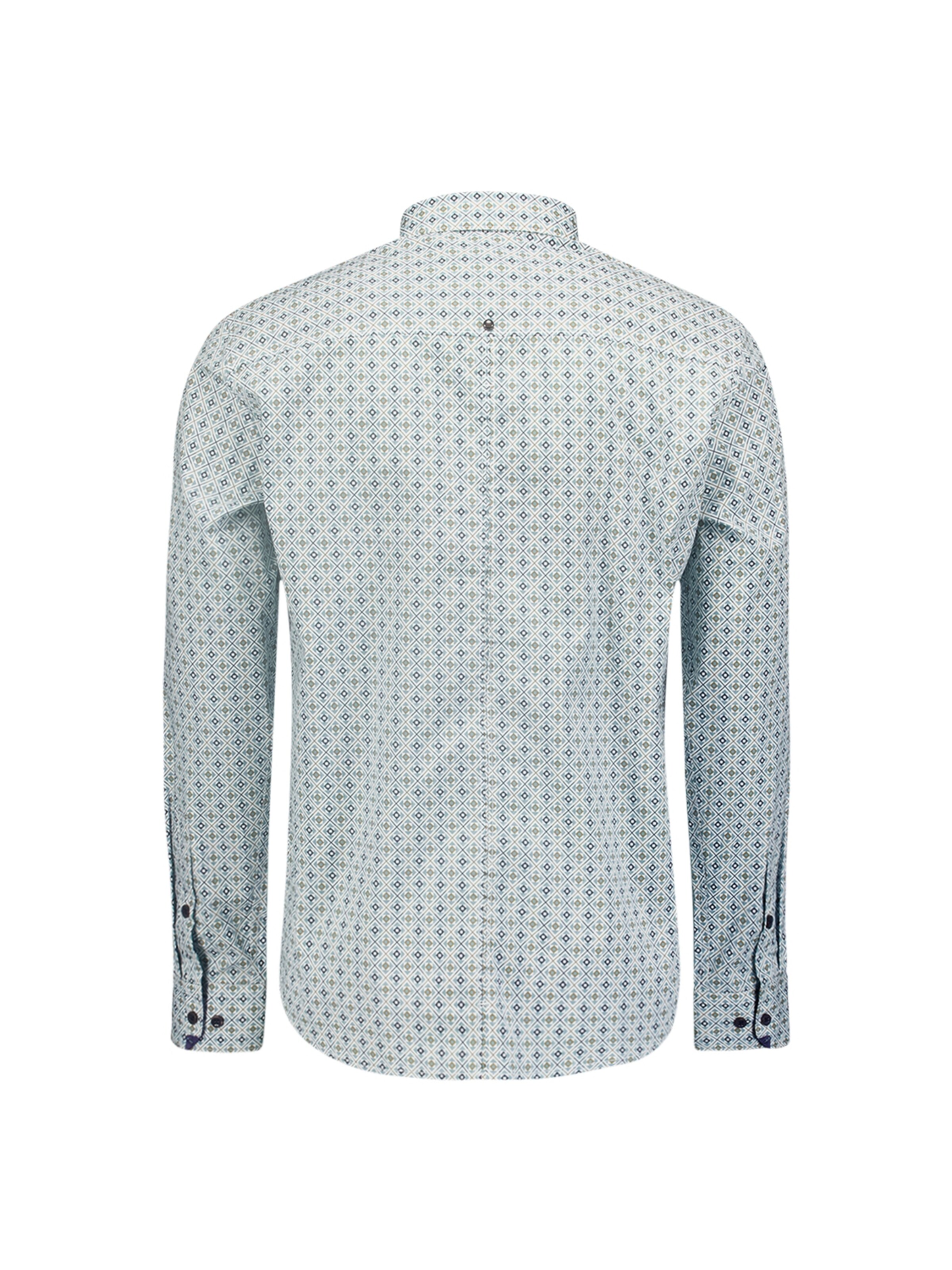 No Excess Regular fit Button Up Shirt in Blue