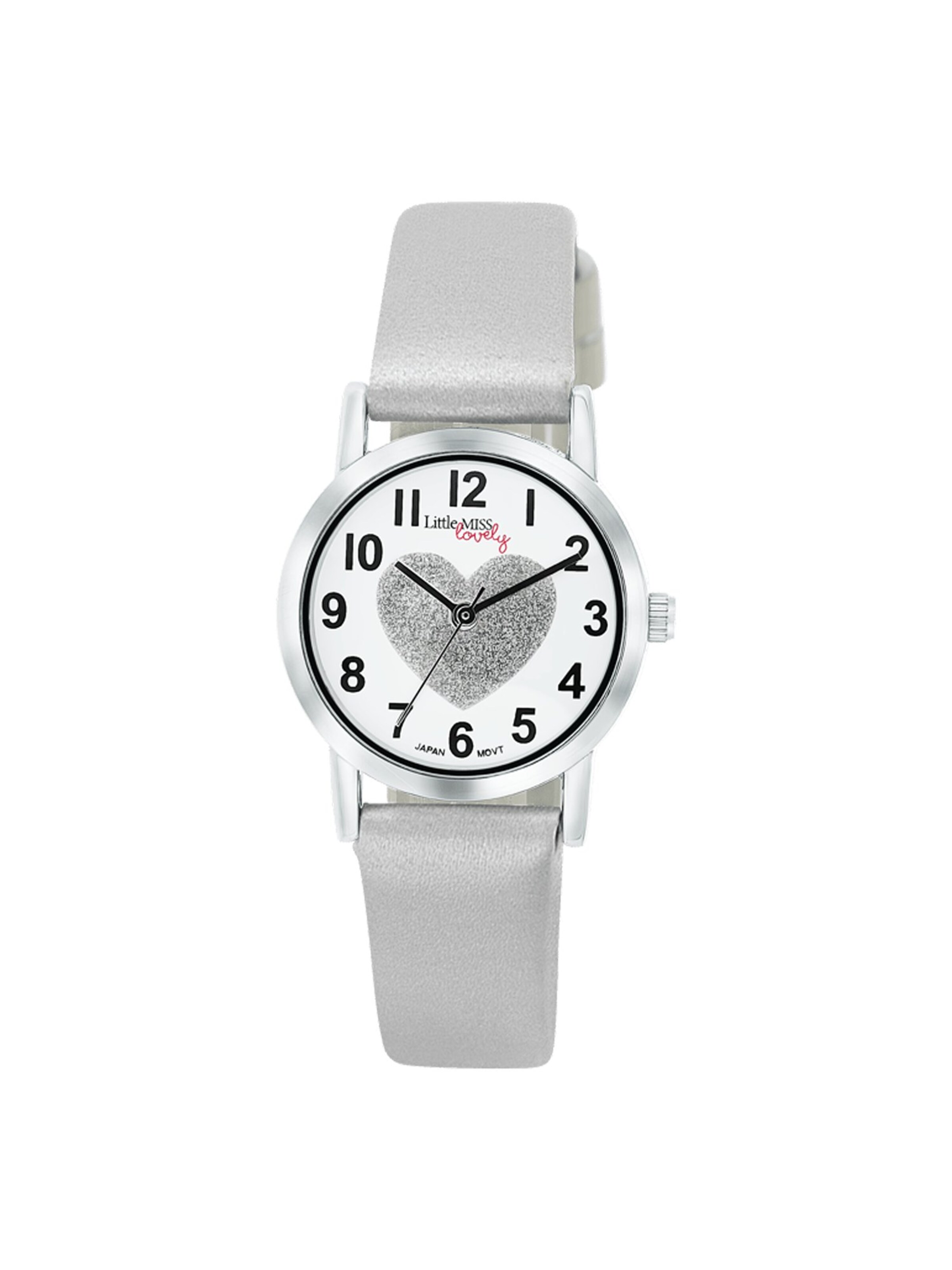Lucardi Analog Watch 'Liebe' in Silver: front