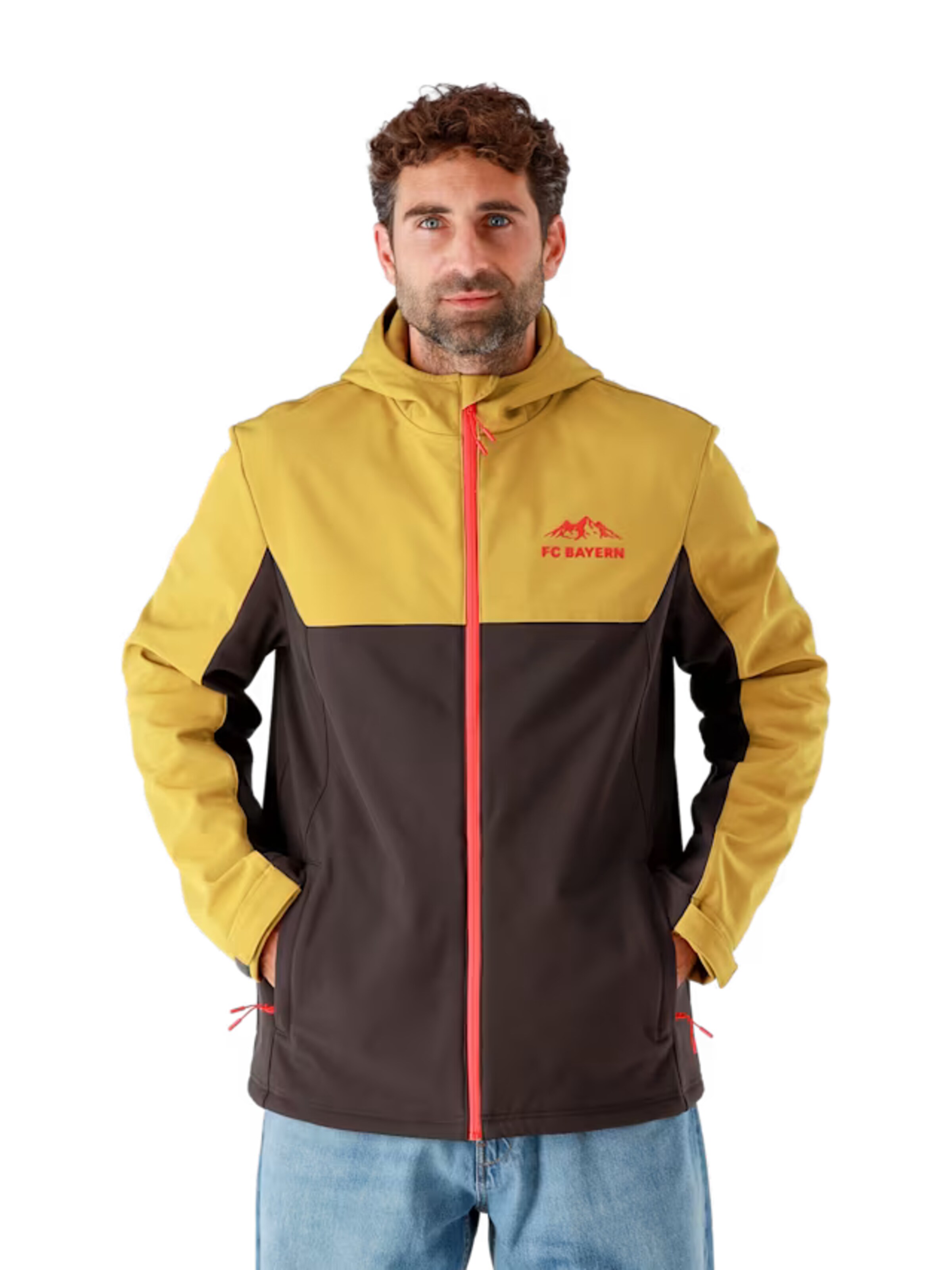 FC BAYERN MÜNCHEN Softshelljacke Heimat in Mischfarben: Vorderseite