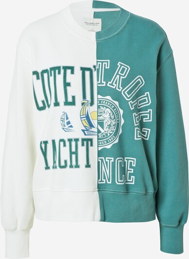Abercrombie & Fitch Sweatshirt in blau / gelb / smaragd / weiß, Produktansicht