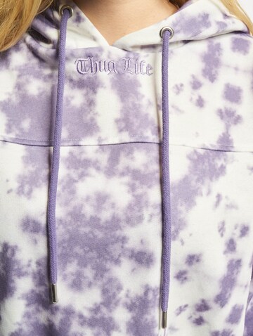 Thug Life Sweatshirt 'Dystopia' in Purple