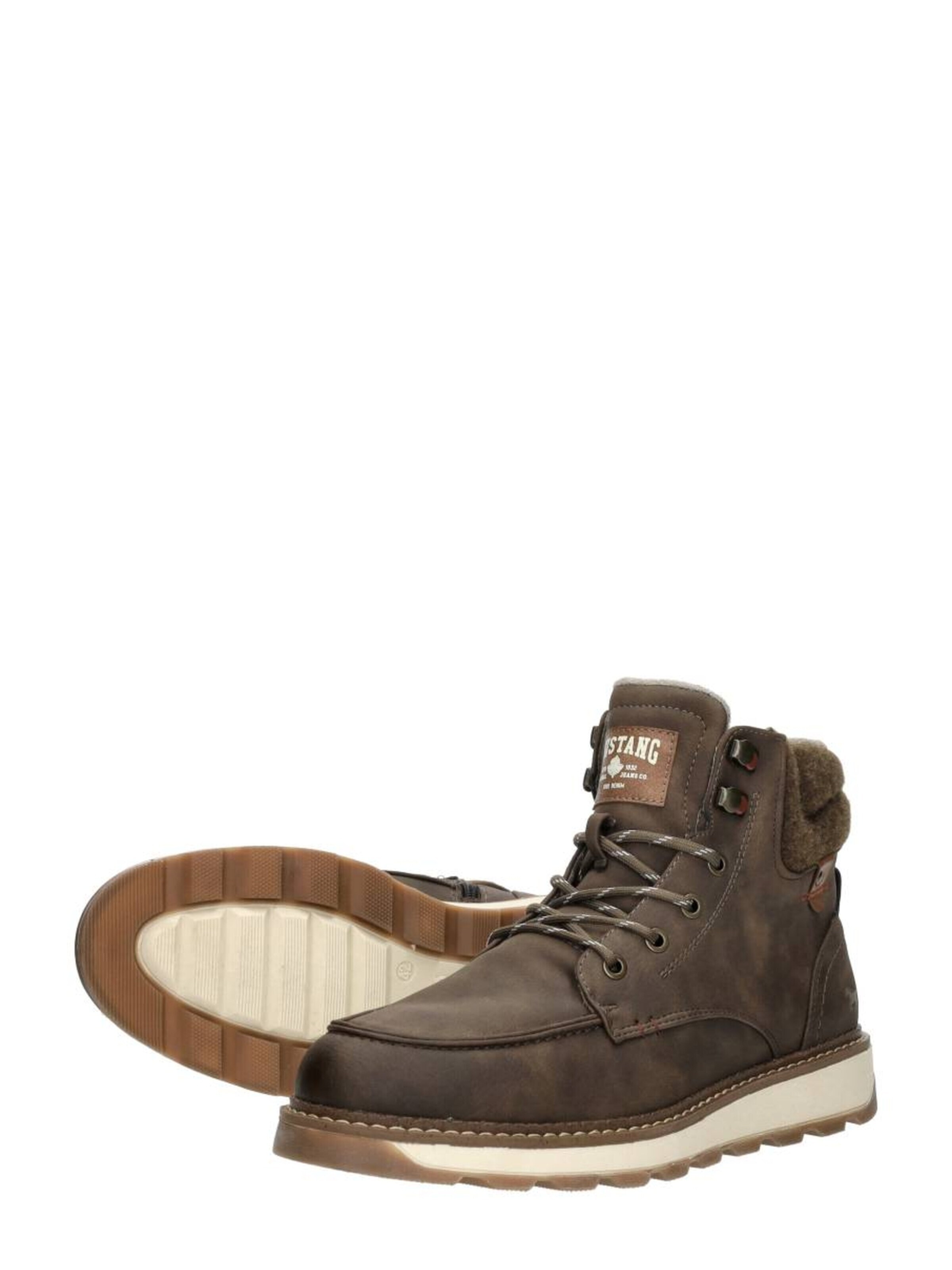 MUSTANG Lace-up boot 'Veterschoenen Hoog' in Brown