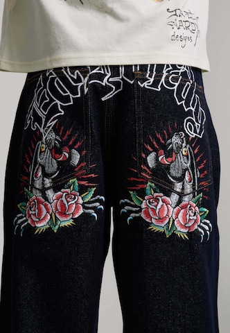 Ed Hardy Loosefit Džíny – modrá