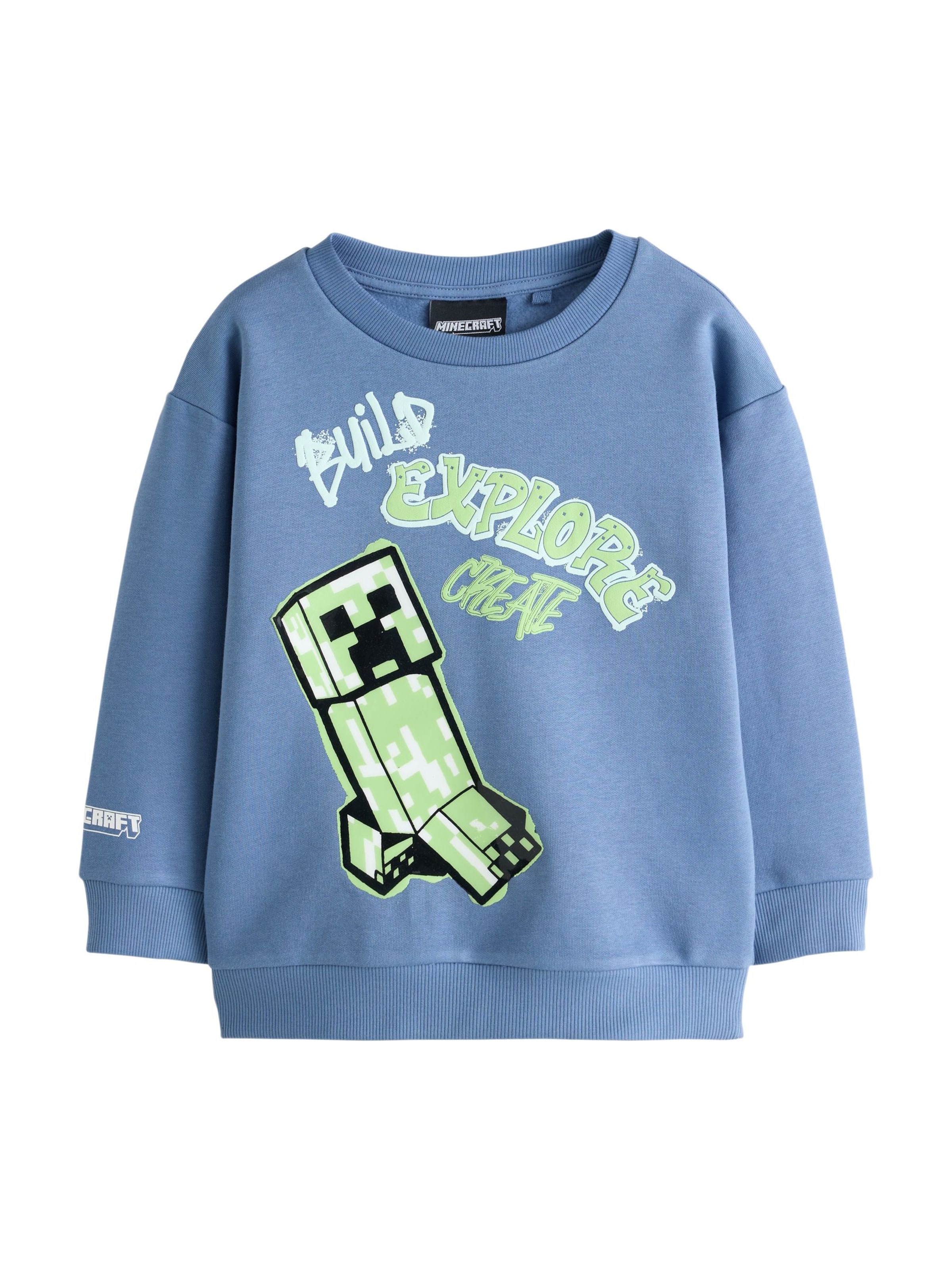 Next - Sudadera 'Minecraft' en azul: frente