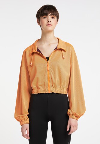 myMo ATHLSR Zip-Up Hoodie in Orange: front